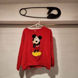 Disney Red Mickey Mouse Sweatshirt